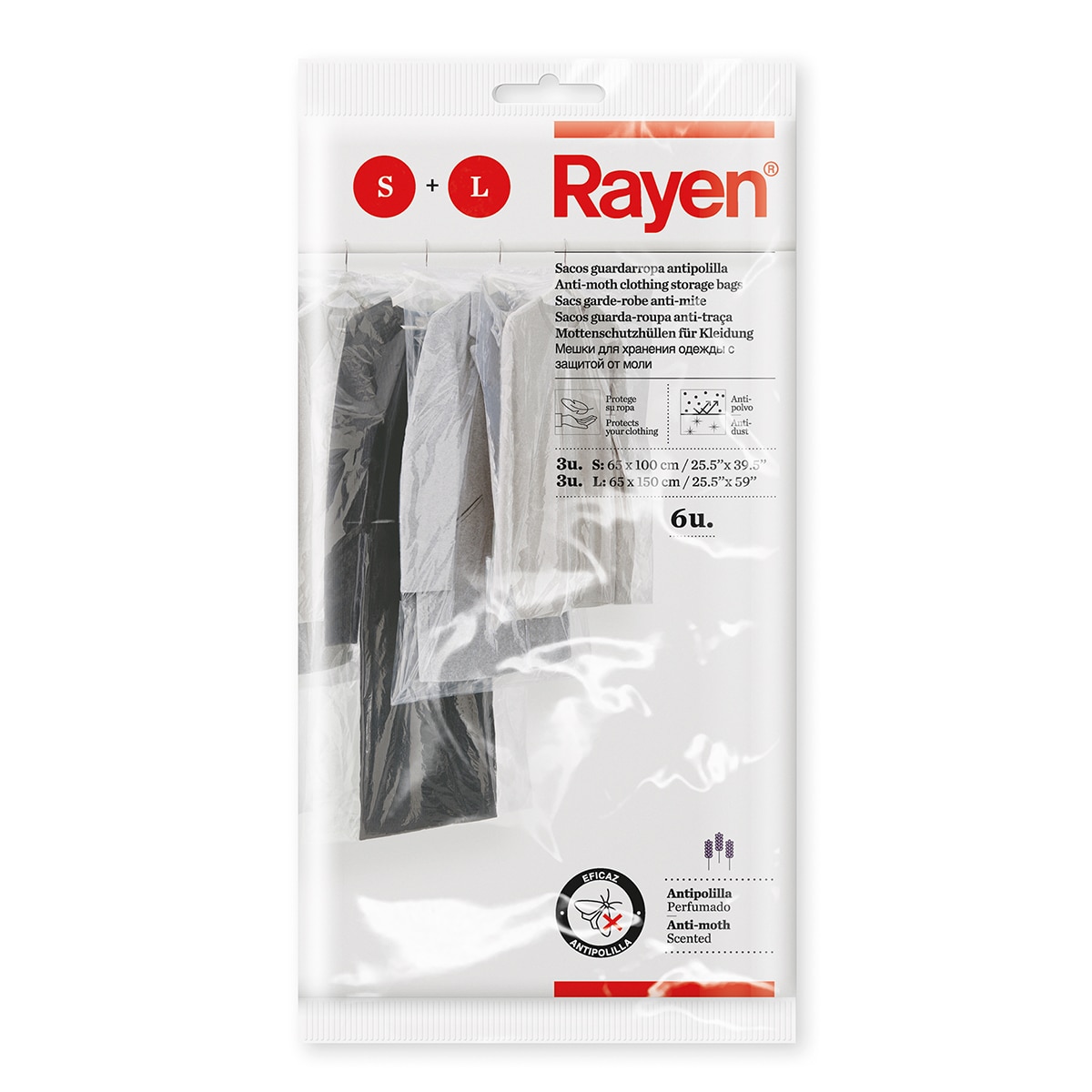 Set de 6 fundas guardarropa Rayen Cristal-2