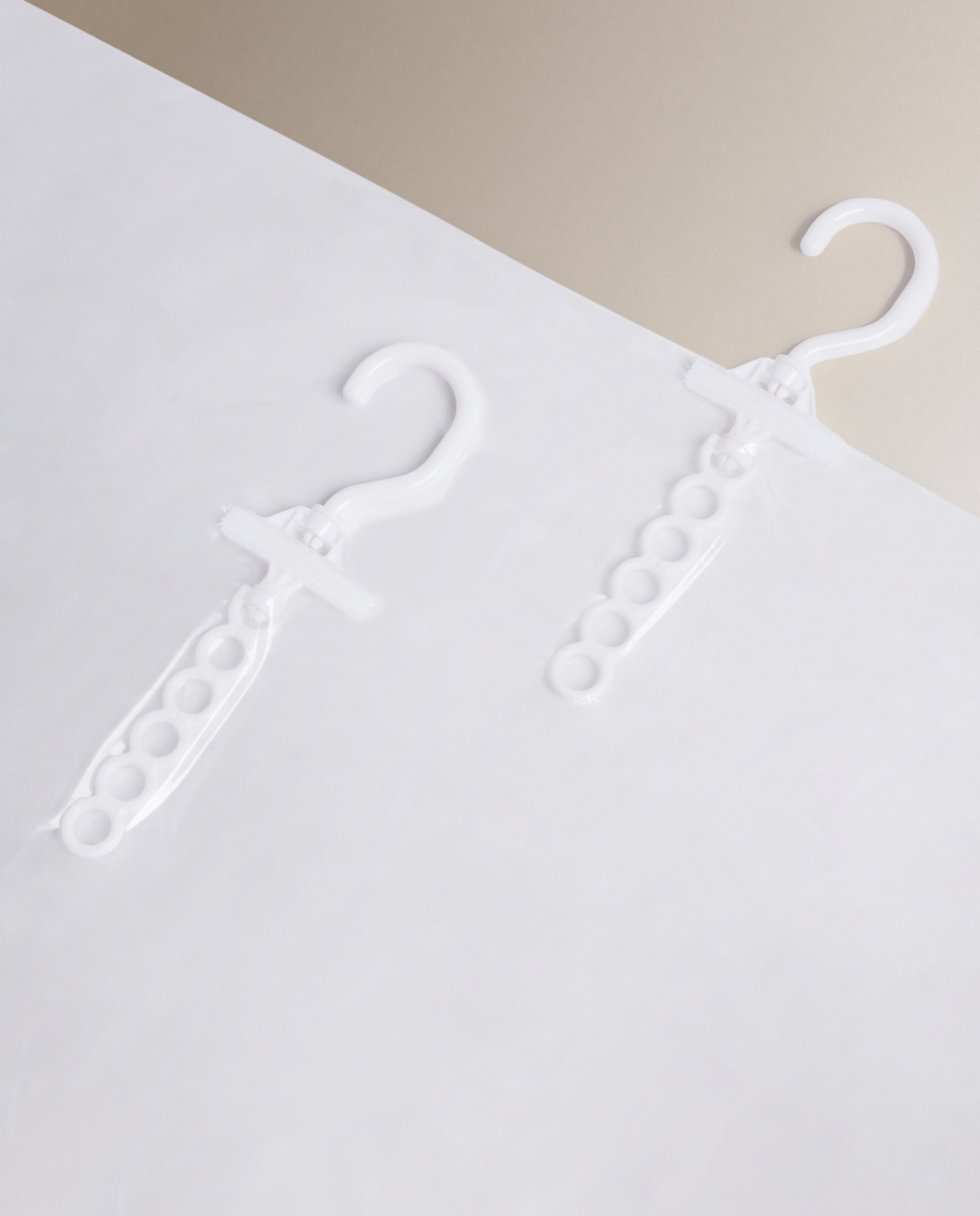 Conjunto de 2 capas economizadoras de espaço para pendurar Transparente-4