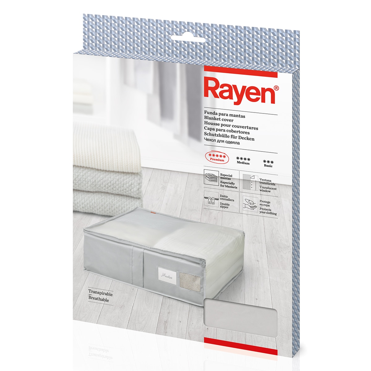 Capa para mantas Premium Rayen Cinzento-5