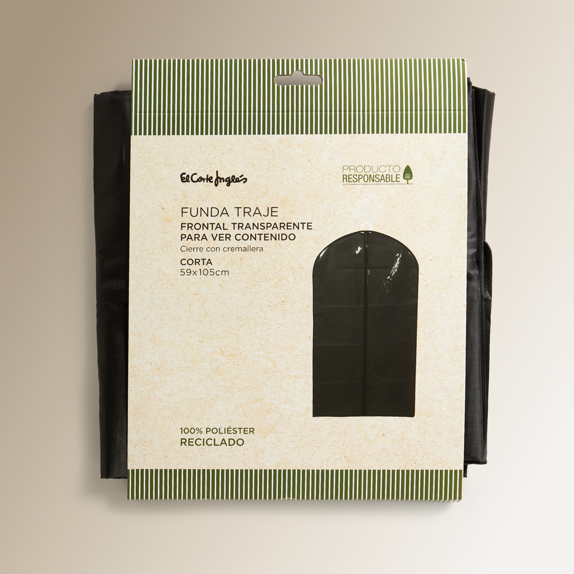 Capa para Fatos de Poliéster Reciclado Preto-5