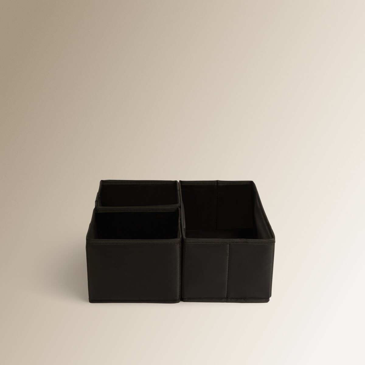 Conjunto de 3 Organizadores Poliéster Reciclado Preto-2