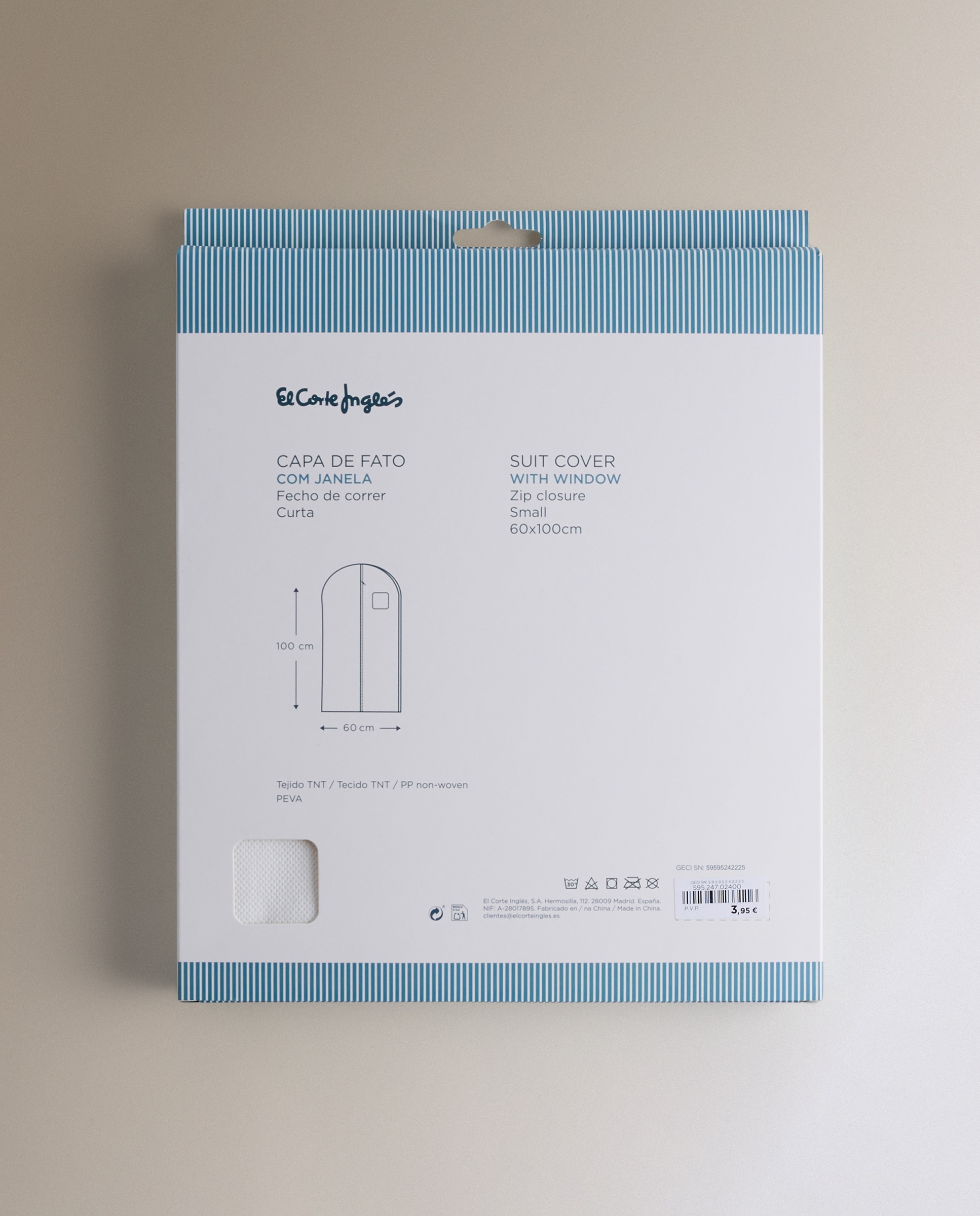 Funda para trajes TNT Blanco-3