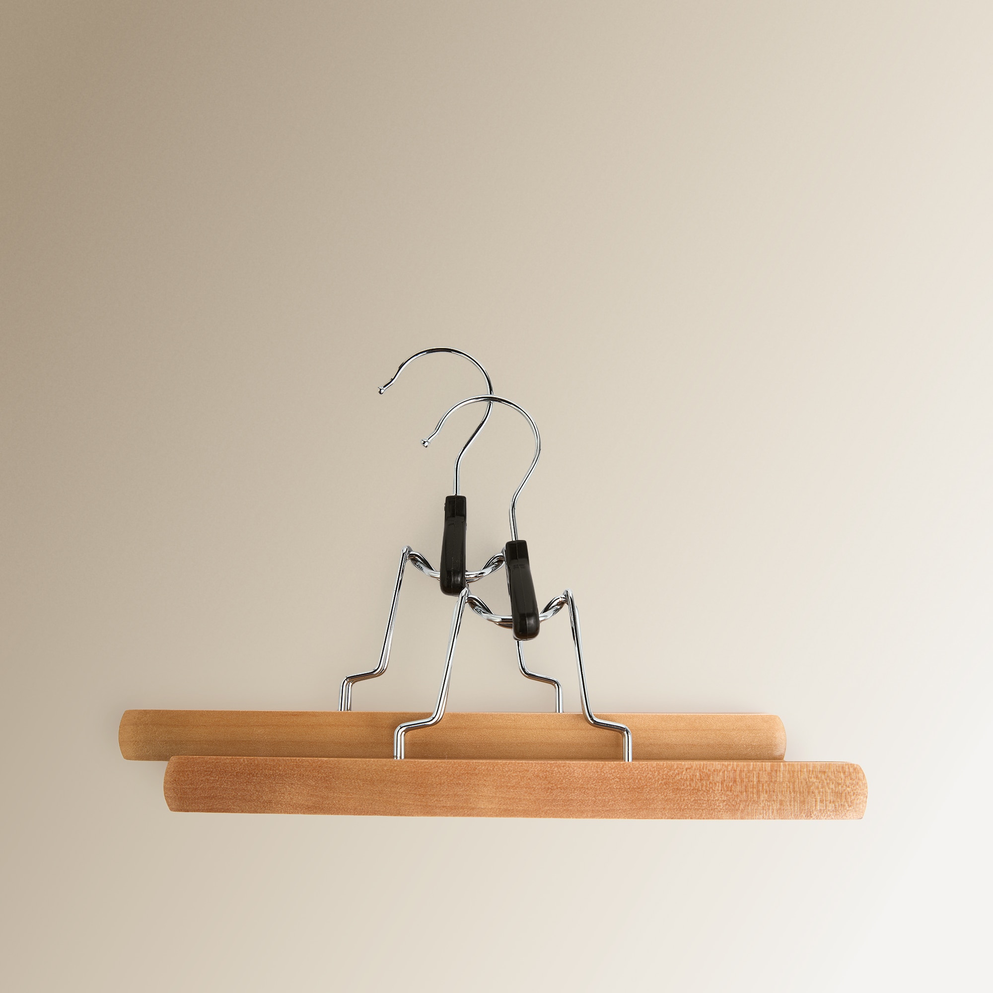 Imagem 0 de Conjunto de 2 Cabides Mola de Madeira para Calças