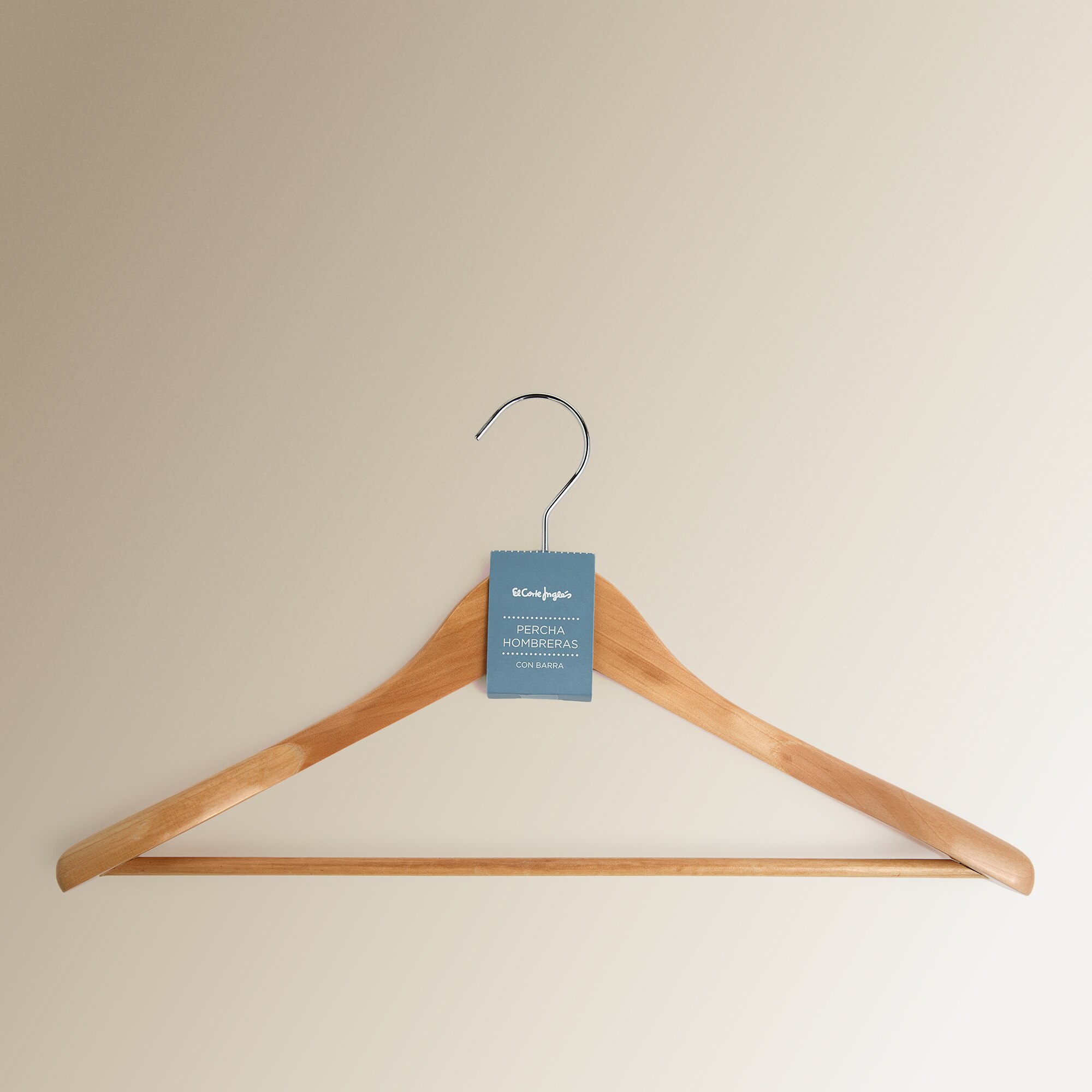 Percha de madera con hombreras El Corte Inglés - Natural Natural-3