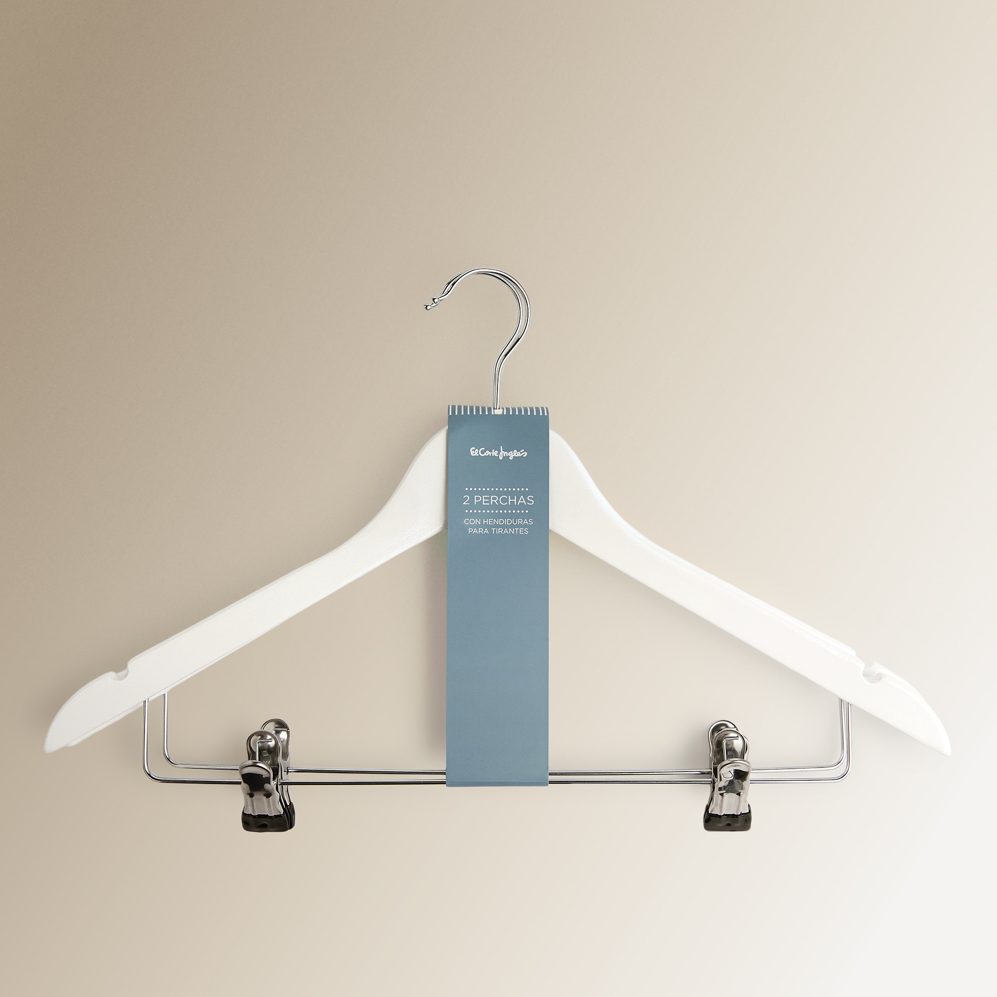 Conjunto de 2 Cabides de Triangulo com Molas Branco-3