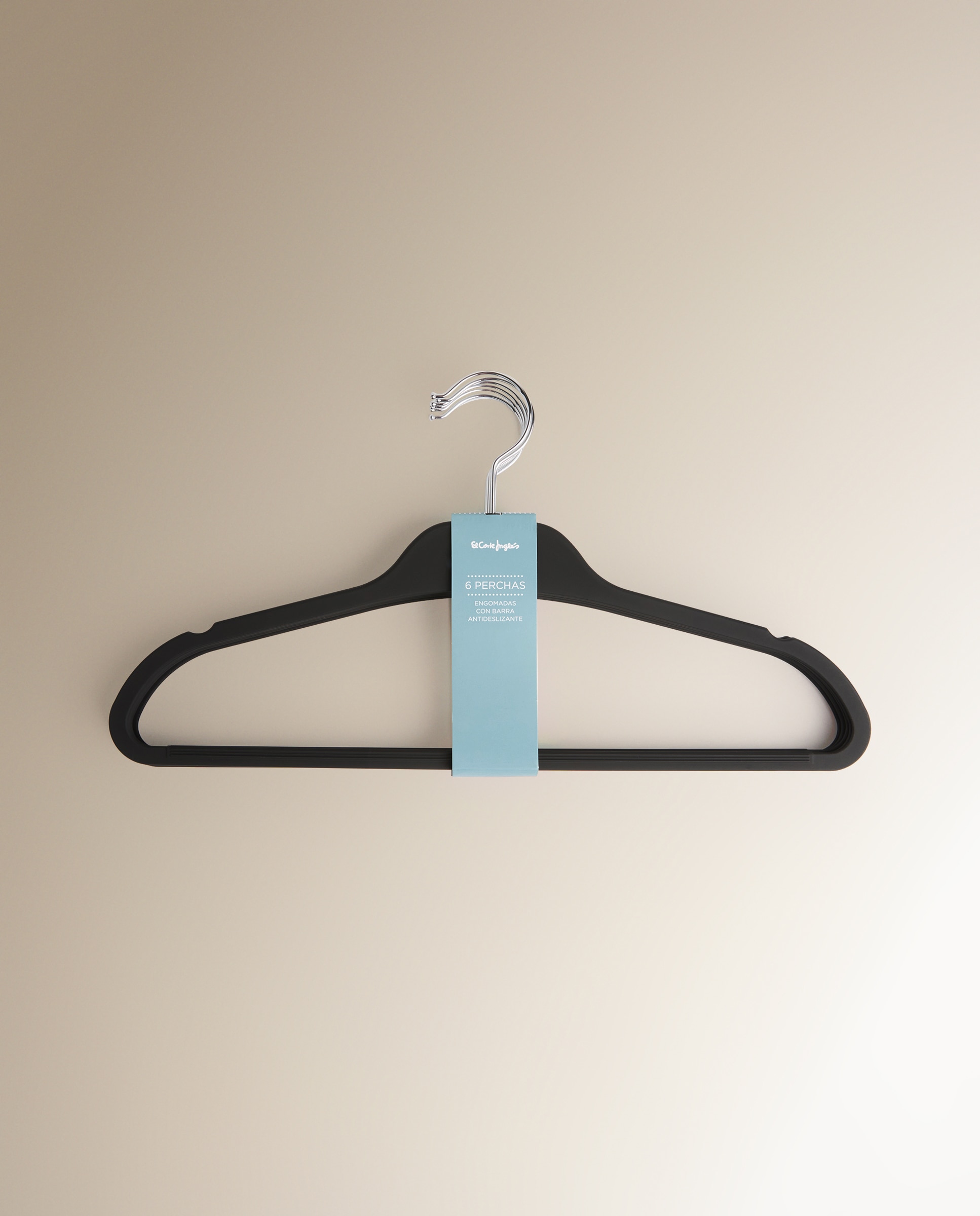 Conjunto de 6 Cabides Engomados Preto-4