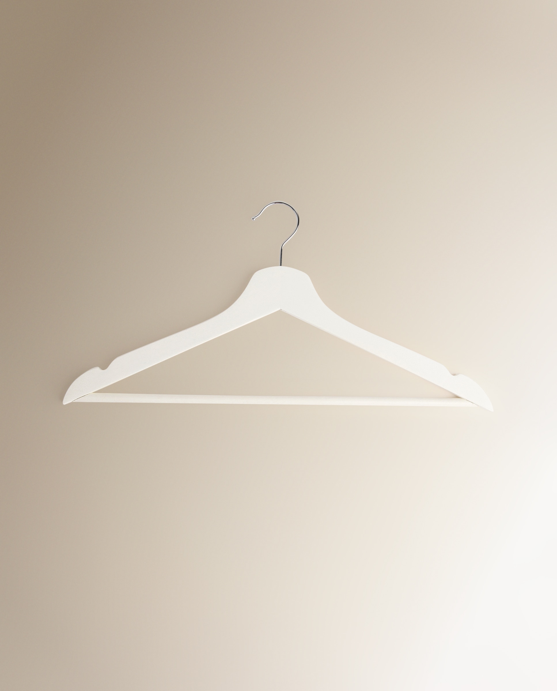 Set de 6 perchas de madera - Blanco Blanco-3