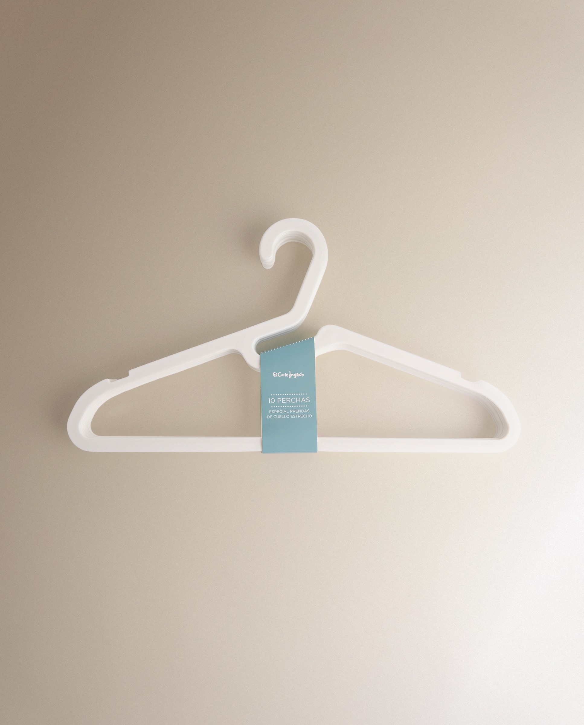 Set de 10 perchas de plástico - Blanco Blanco-4