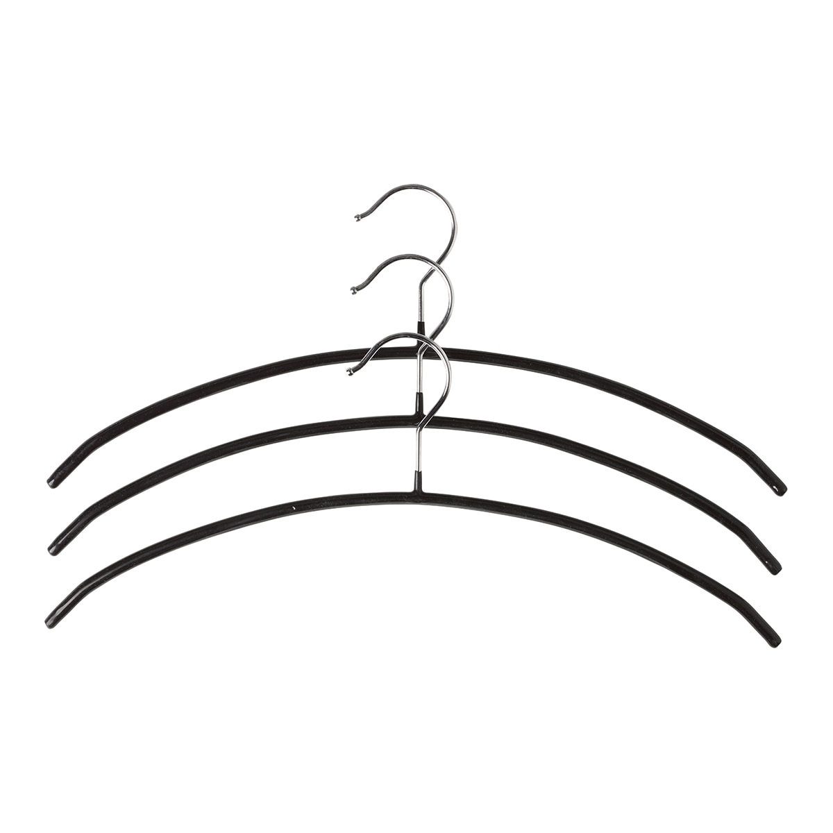 Conjunto de 3 cabides antideslizantes El Corte Inglés Preto-1