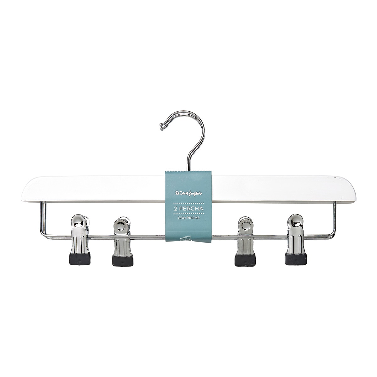 Set de 2 perchas para faldas con pinzas El Corte Inglés - Blanco Blanco-3