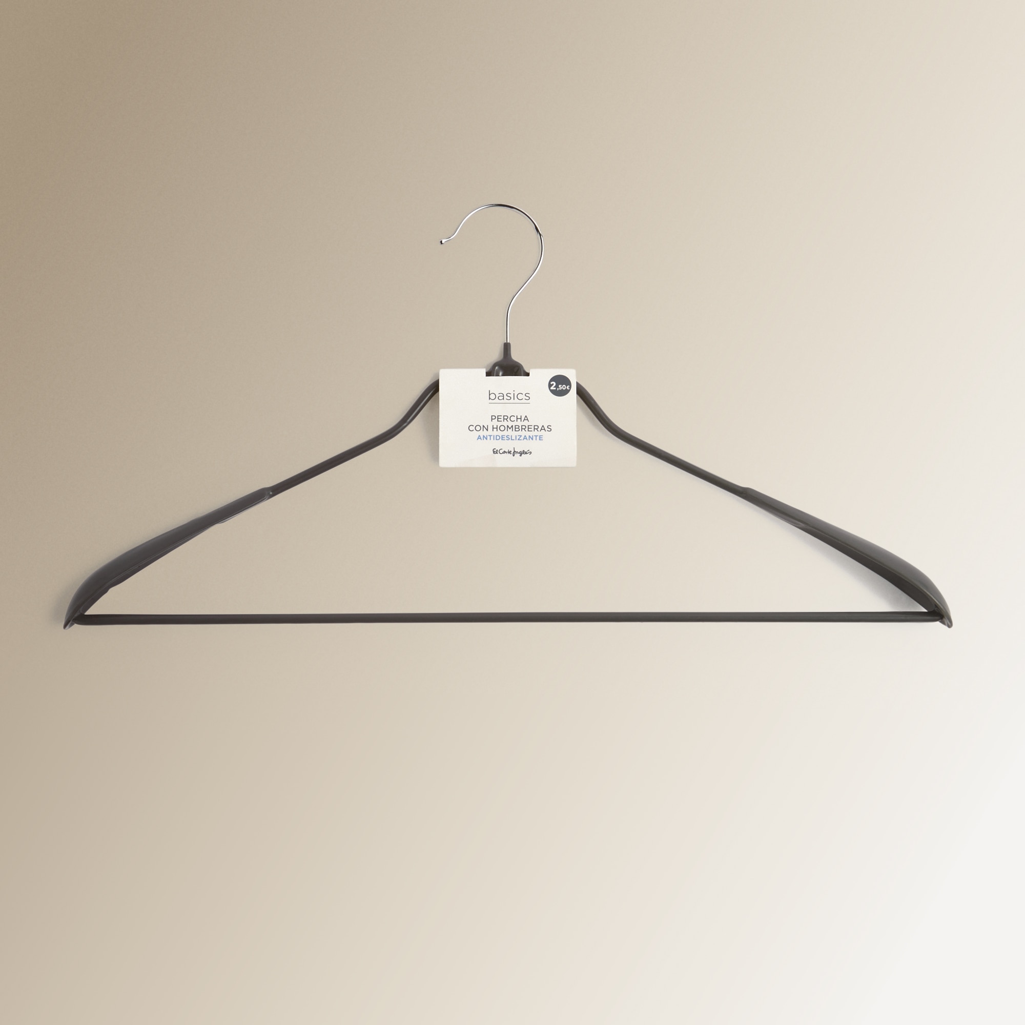 Percha hombrera antideslizante Basics El Corte Inglés Gris-3