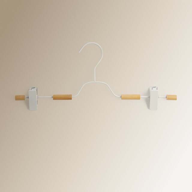 Imagem 0 de Conjunto de 2 cabides de madeira com molas