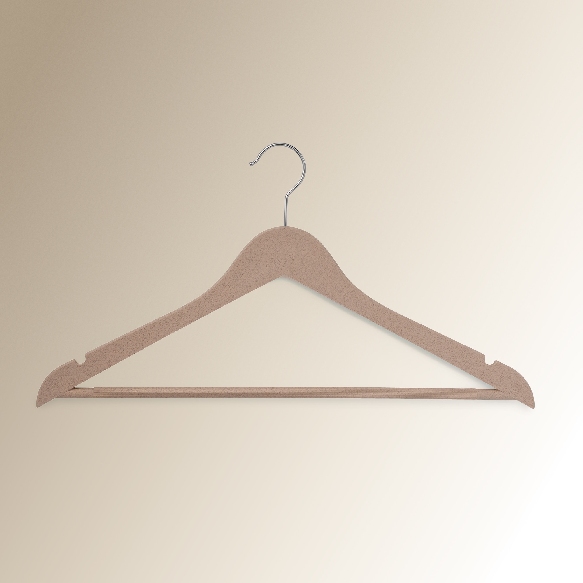 Conjunto de 3 cabides de fibra de trigo Natural-1