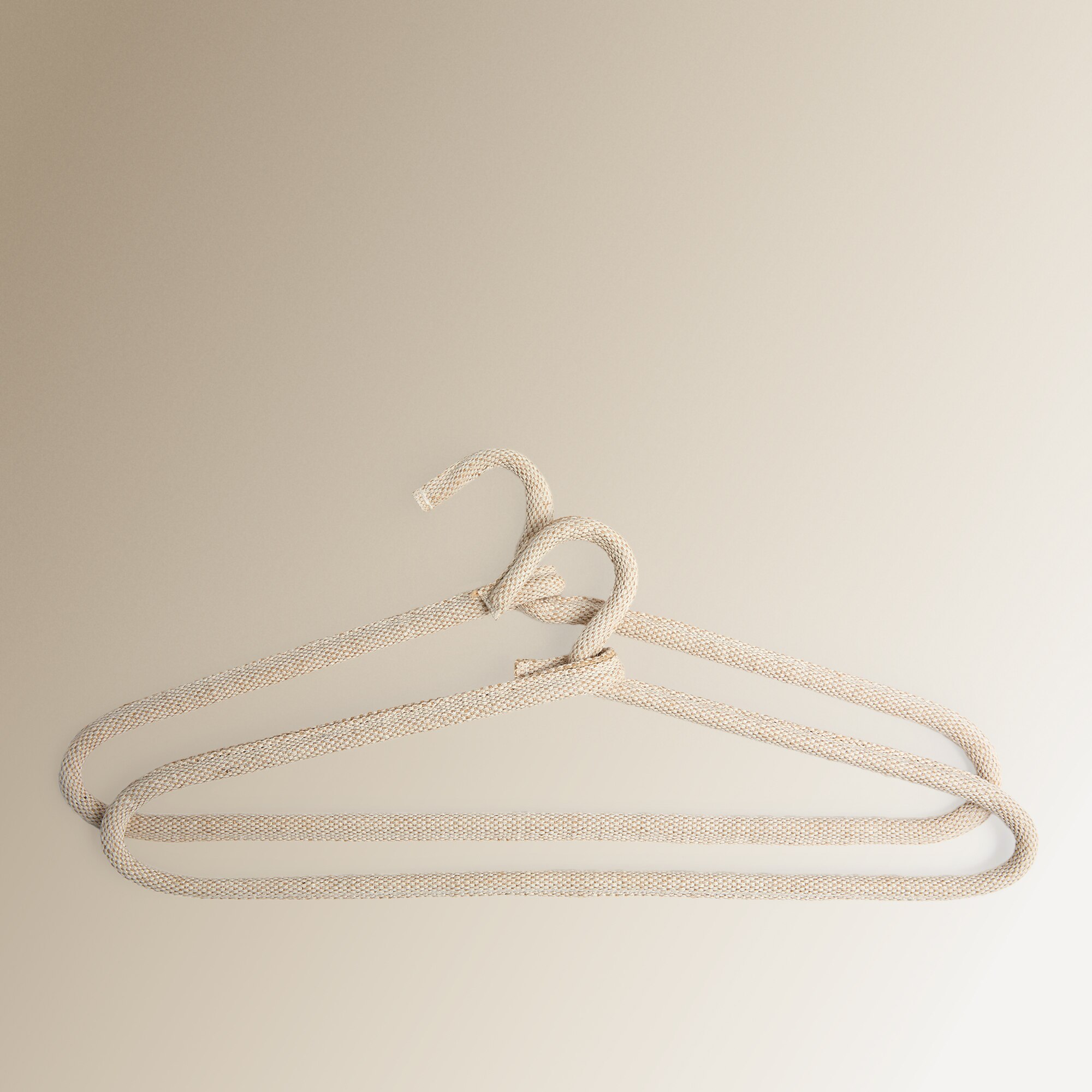 Conjunto de Dois Cabides de Algodão Natural-1