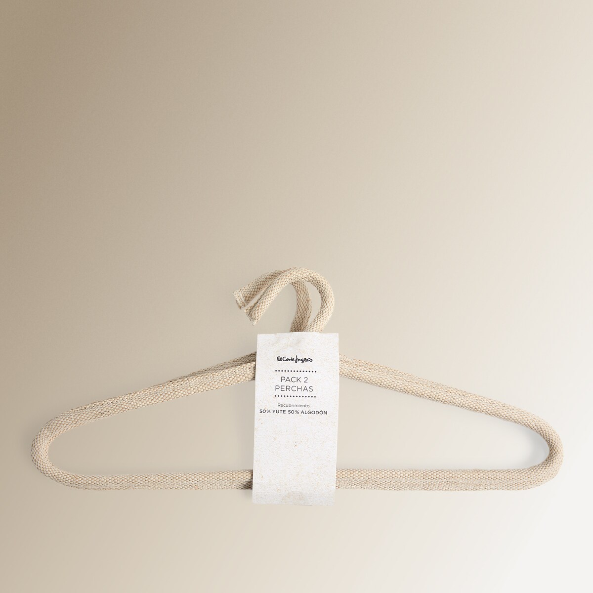 Conjunto de Dois Cabides de Algodão Natural-3