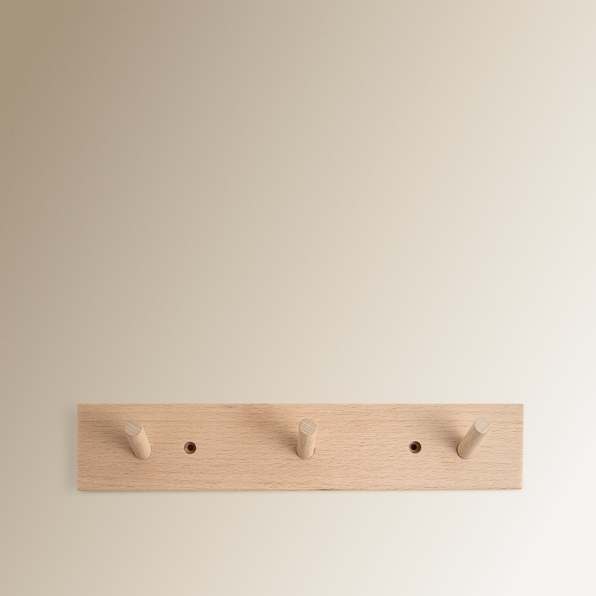 Cabide com 3 Ganchos de Madeira de Faia Natural-1