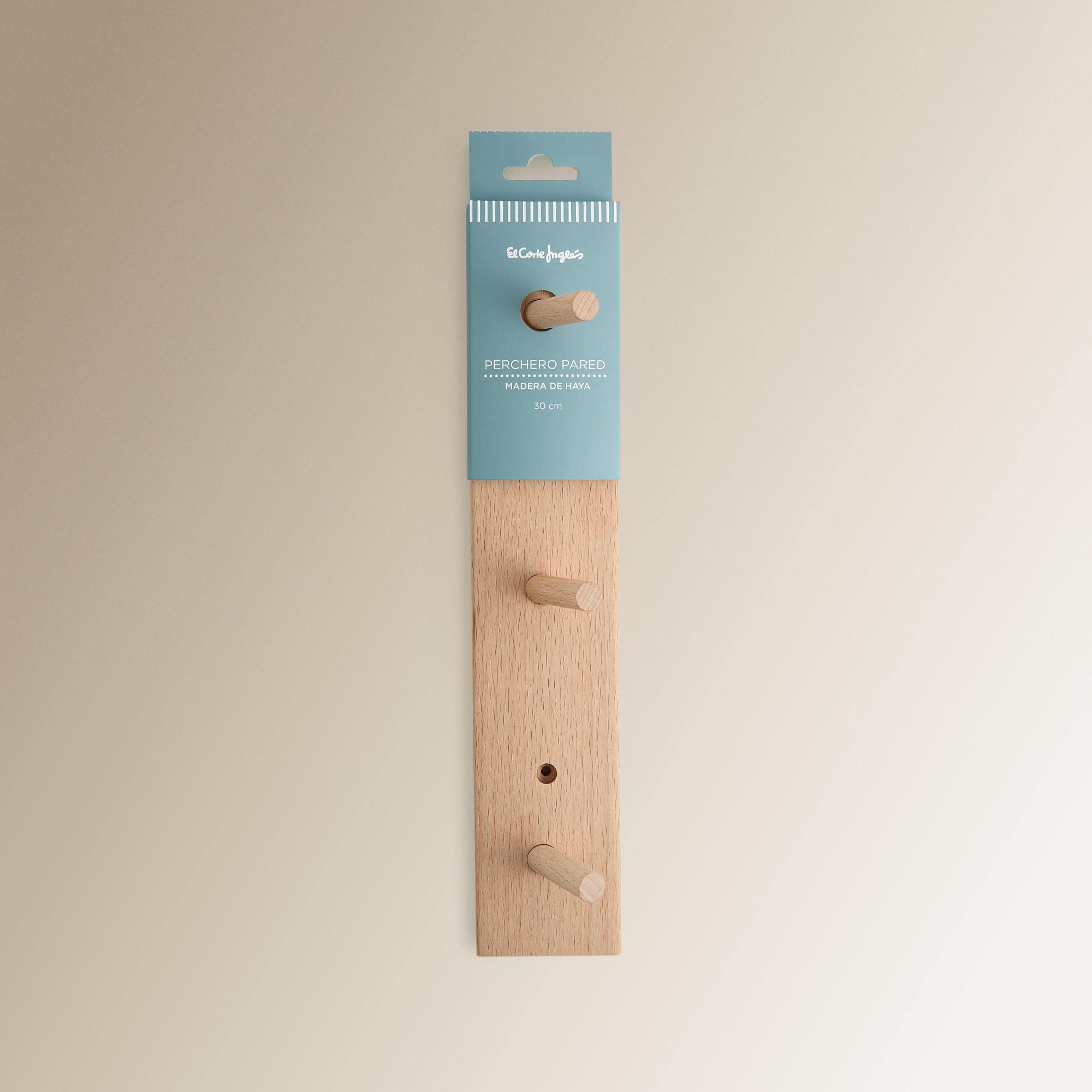 Cabide com 3 Ganchos de Madeira de Faia Natural-5