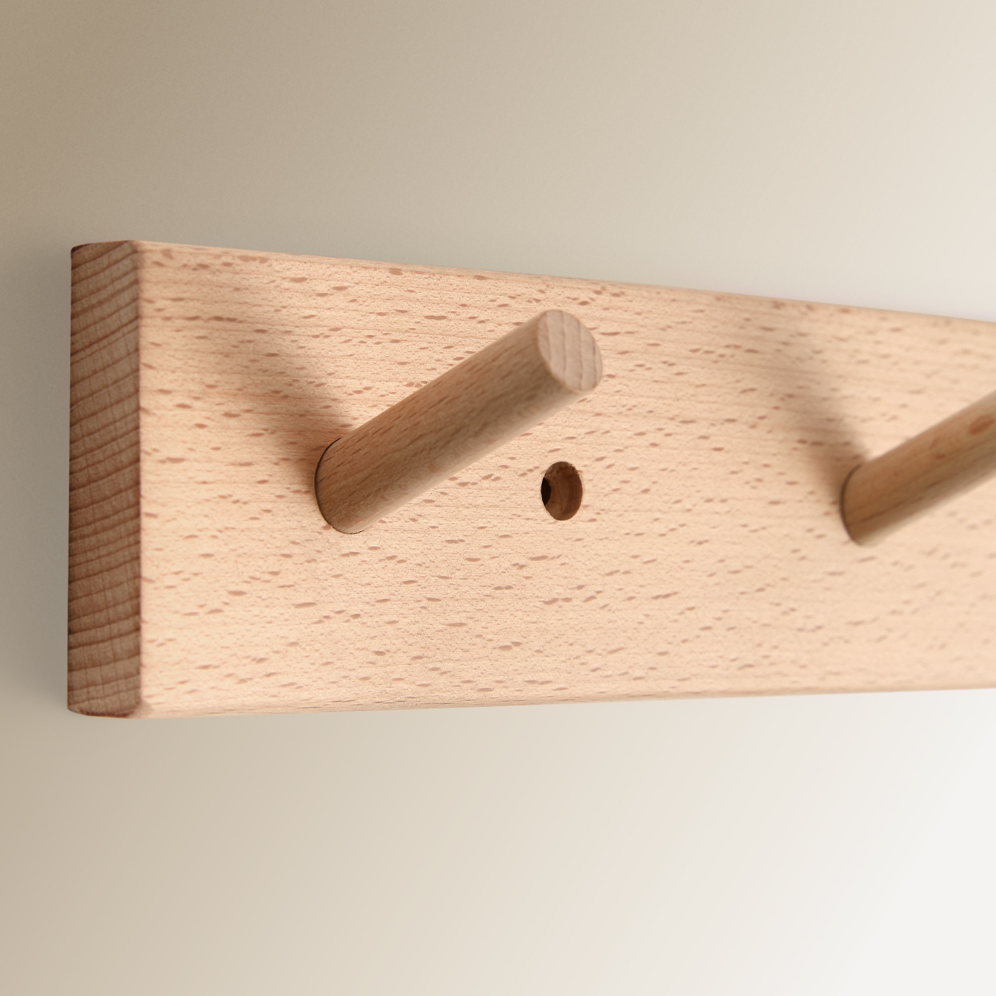 Cabide com 5 Ganchos de Madeira de Faia Natural-3