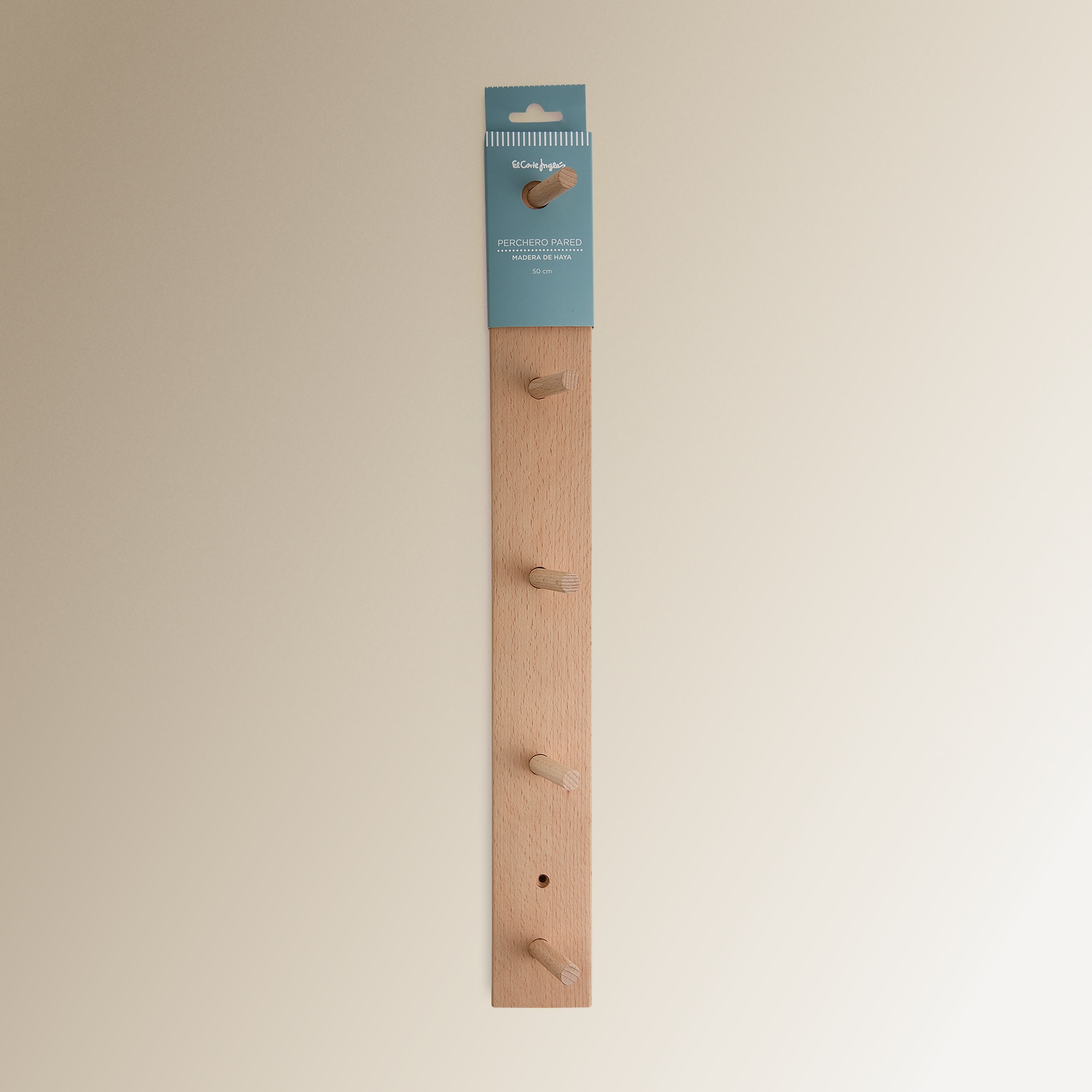 Cabide com 5 Ganchos de Madeira de Faia Natural-5