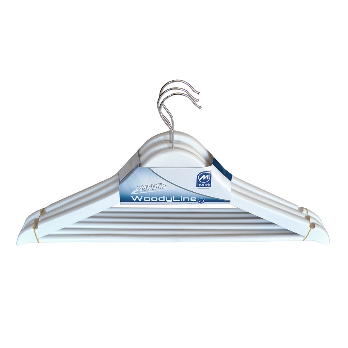 Set 3 perchas de madera Stock Mondex Blanco-3