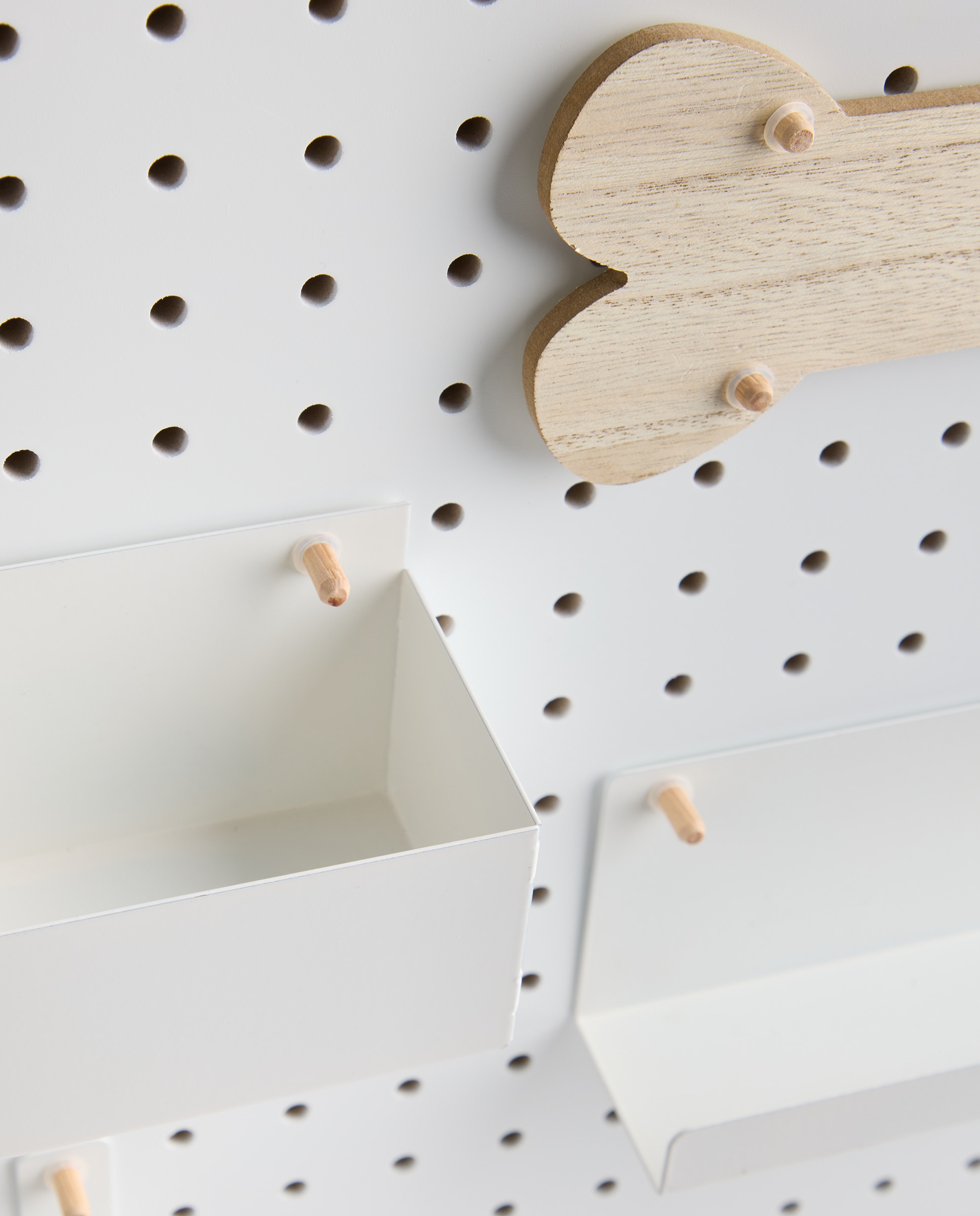 Organizador de pared para mascota Puppy Blanco Blanco-2
