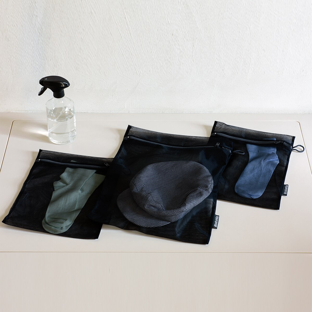 Conjunto de 3 Sacos para Máquina de Lavar Roupa Preto-5