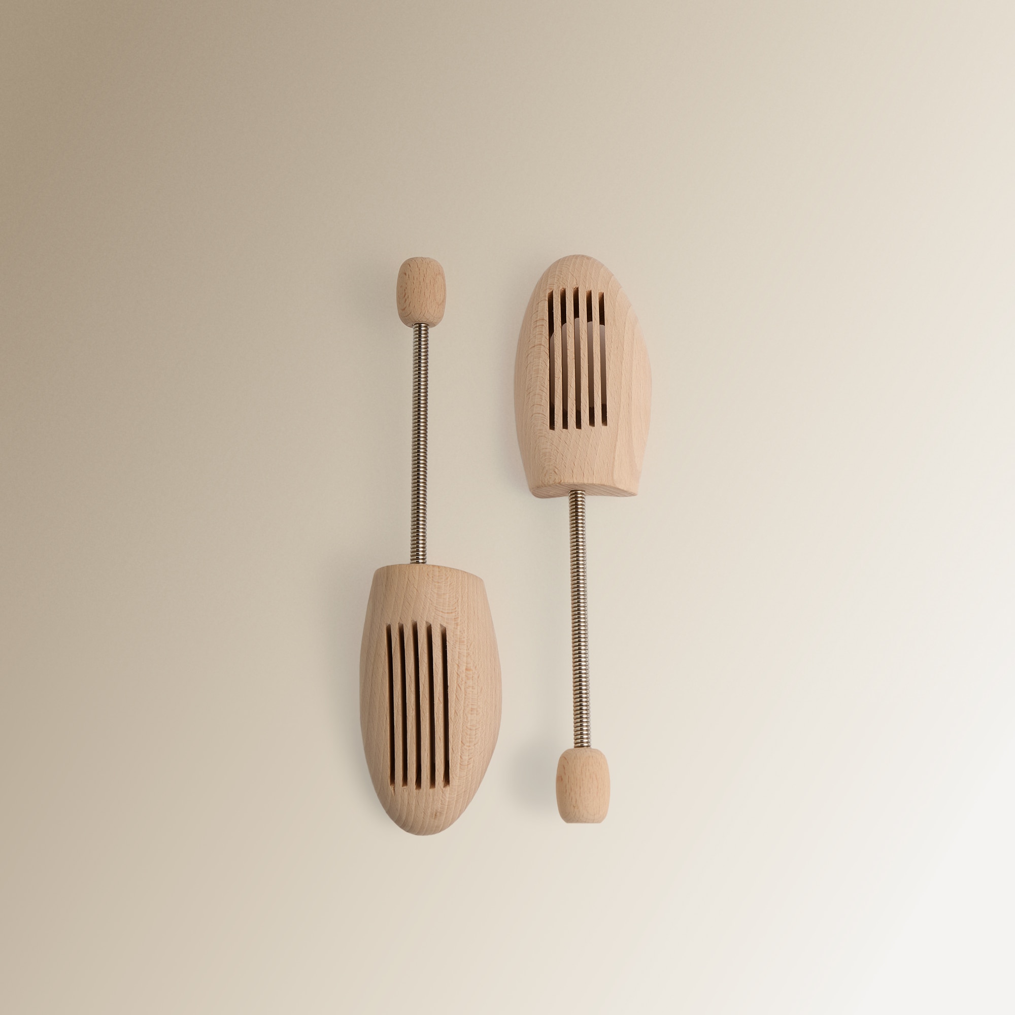 Conjunto de 2 Formas de Madeira de Faia Toucador Natural-1