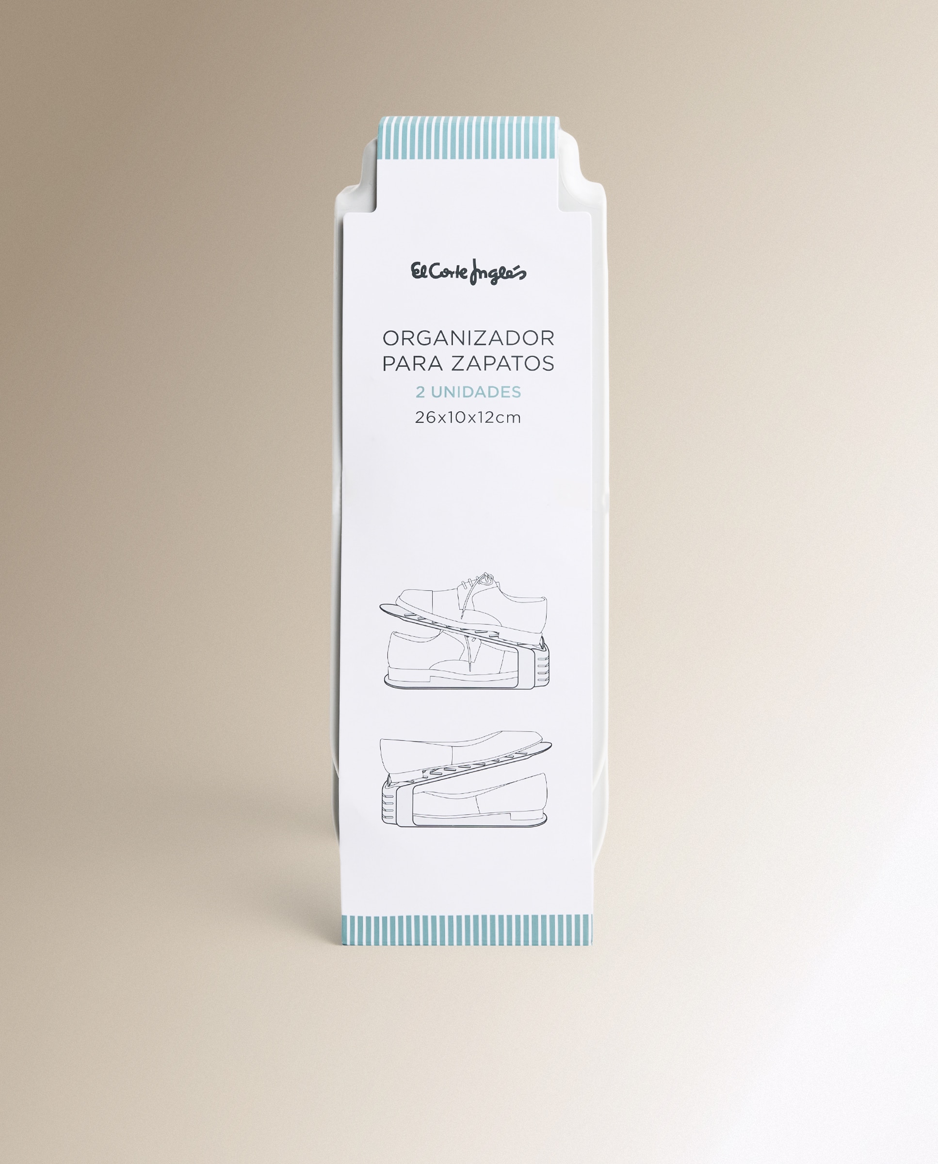 Set de 2 organizadores para zapatos El Corte Inglés Piedra-4