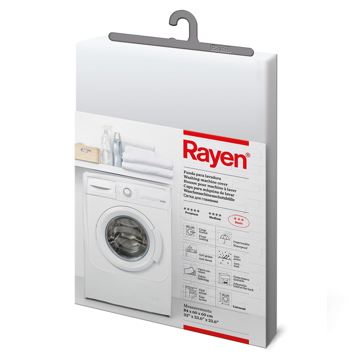 Capa máquina de lavar carga frontal Rayen Eco Transparente-4