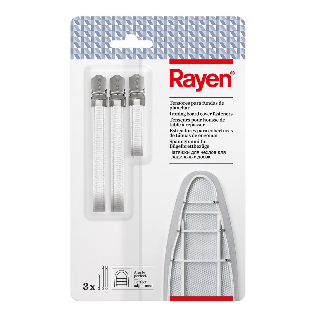 Imagen 0 de Set de 3 tensores para funda de planchar Rayen