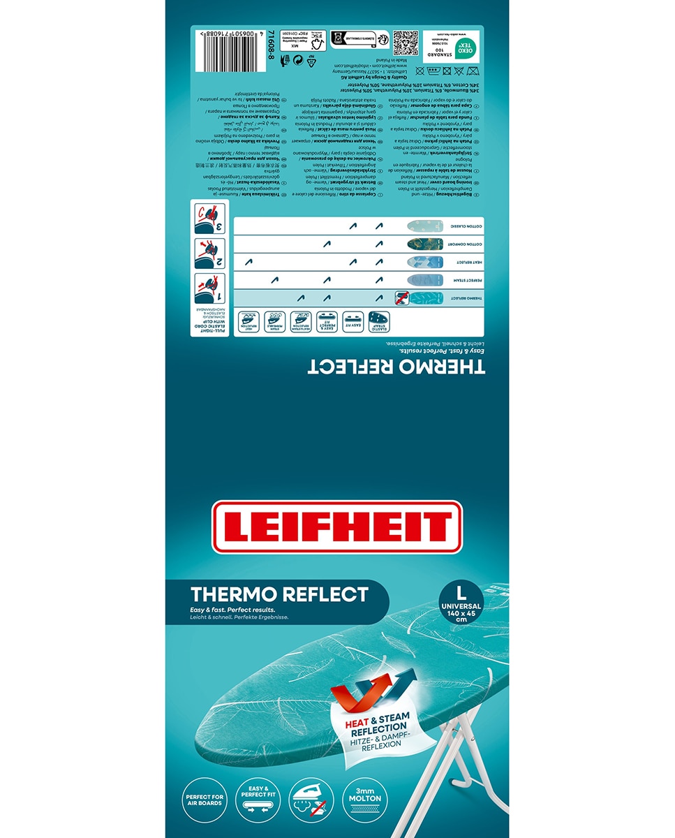 Capa para tábua de engomar Thermo Reflect Leifheit Azul-4
