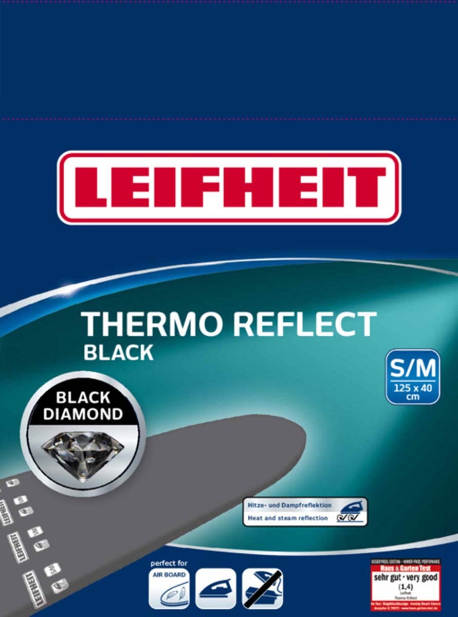 Funda para tabla de planchar 125 x 40 Thermo Reflect Black Diamond Leifheit Antracita-3