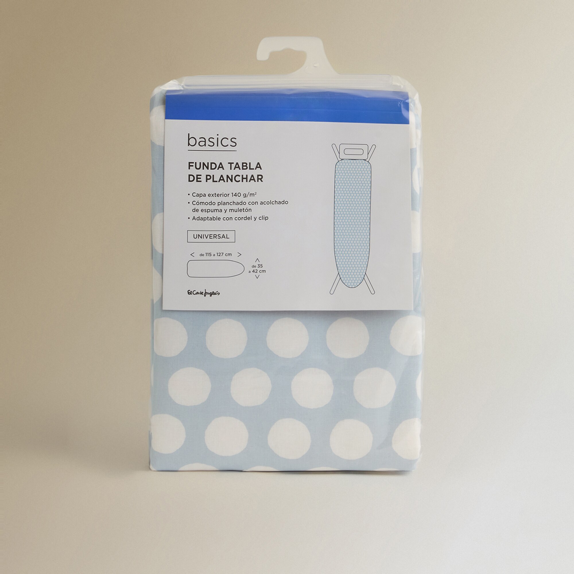 Funda para tabla de planchar Topos Top Universal Basics El Corte Inglés Verde-3