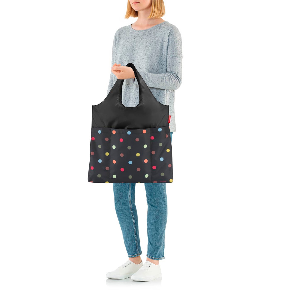 Saco de Compras Mini Maxi Plus Dots Dobrável Multicolor-2
