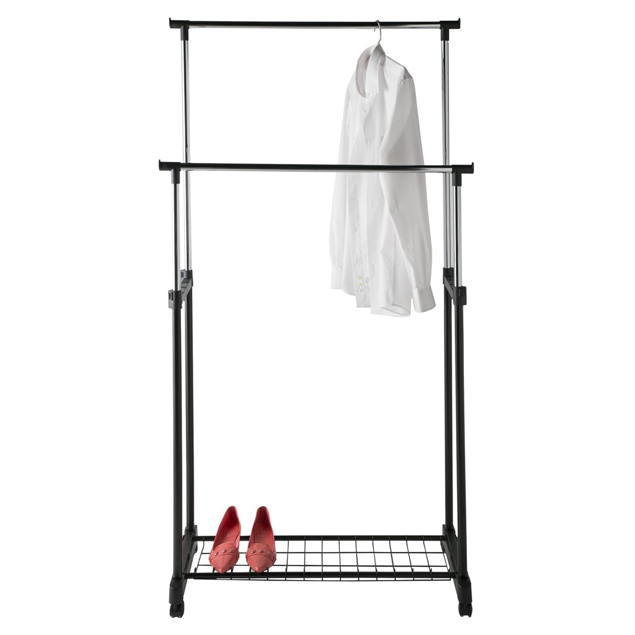 Cabide-Varão Duplo El Corte Inglés Preto Metálico-1