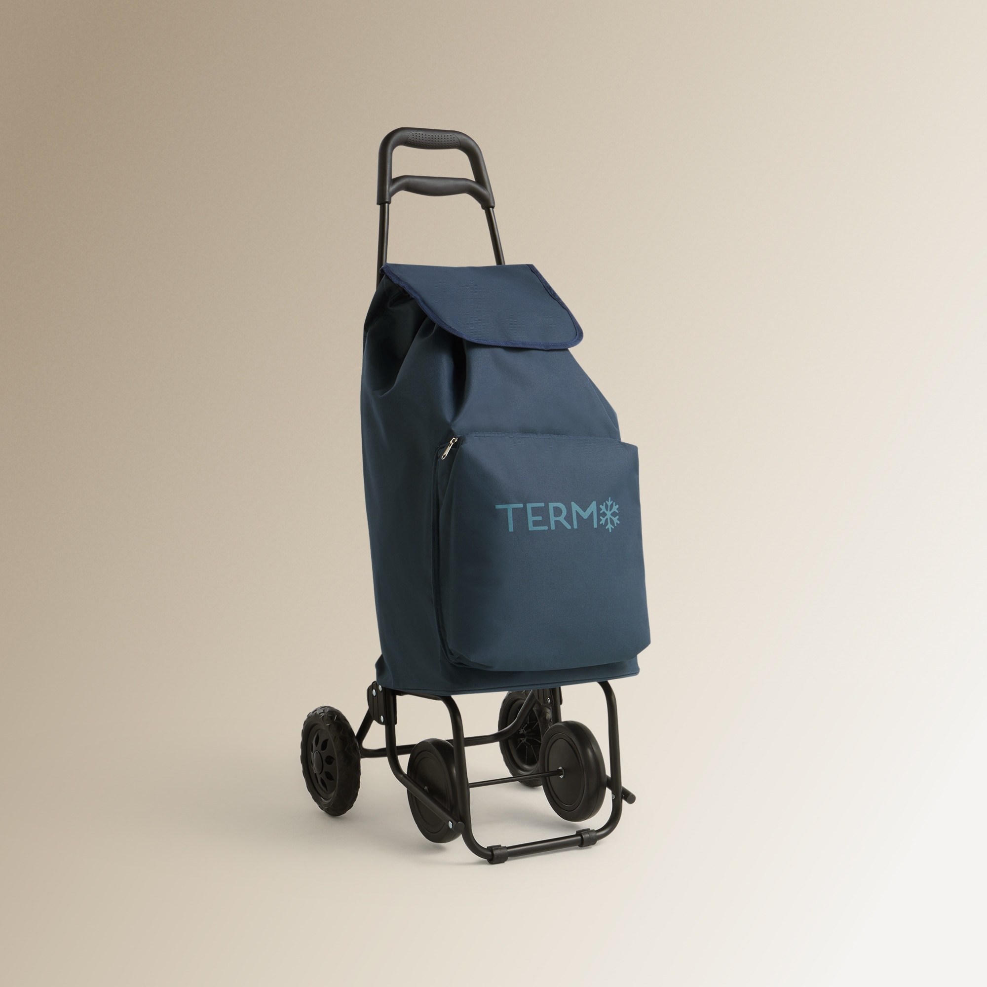 Trolley de compras 4 rodas com saco Termo Cinzento azulado-3