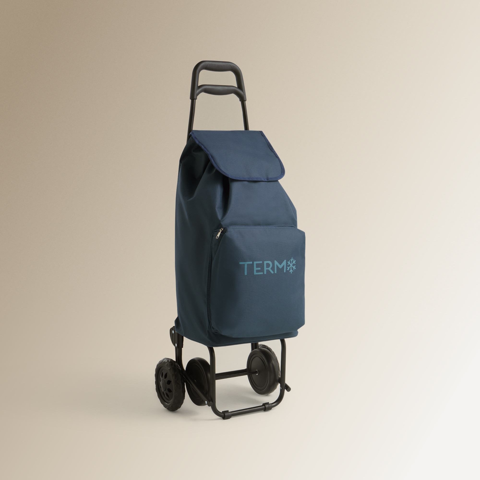 Trolley de compras 4 rodas com saco Termo Cinzento azulado-4