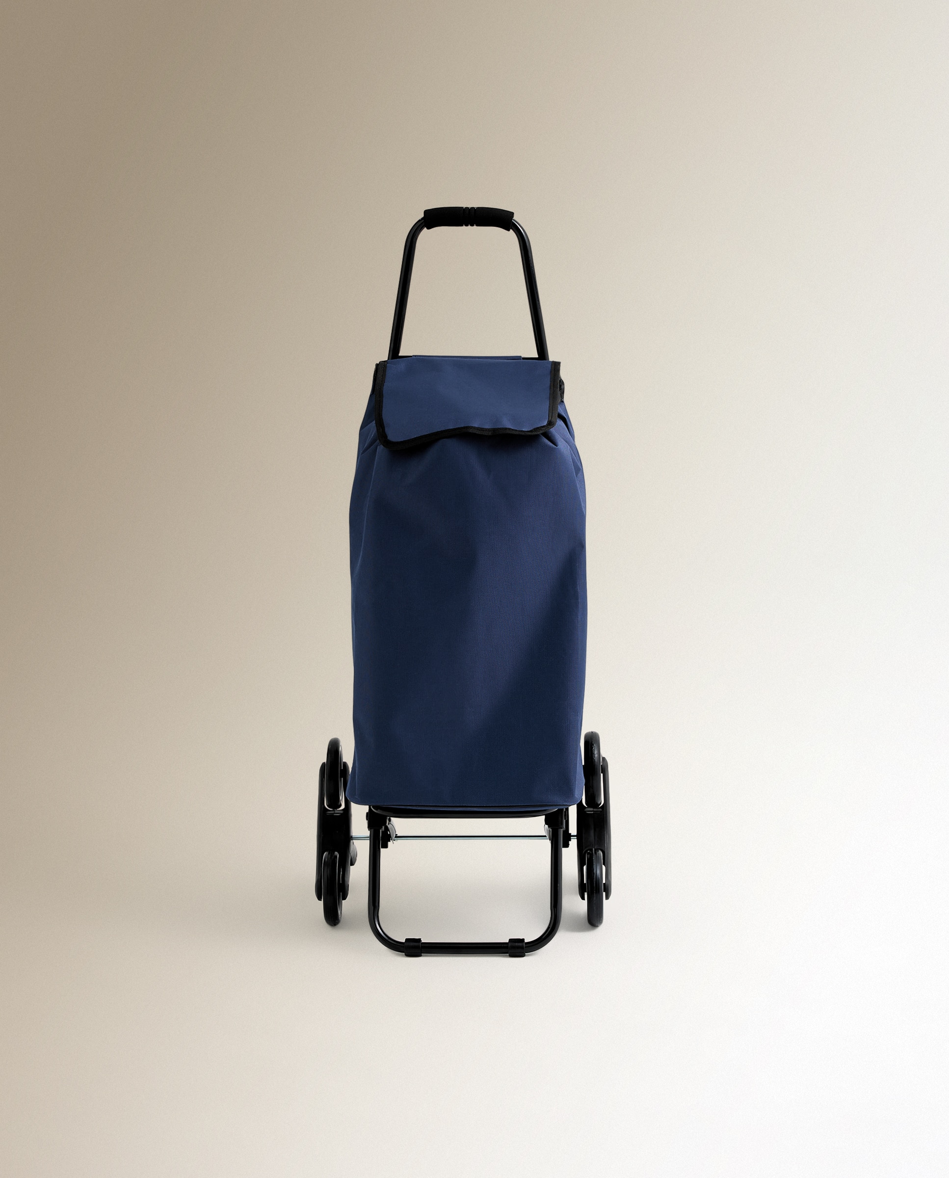 Trolley de Compras Dobrável de 6 Rodas que Sobem Escadas Azul-marinho-2