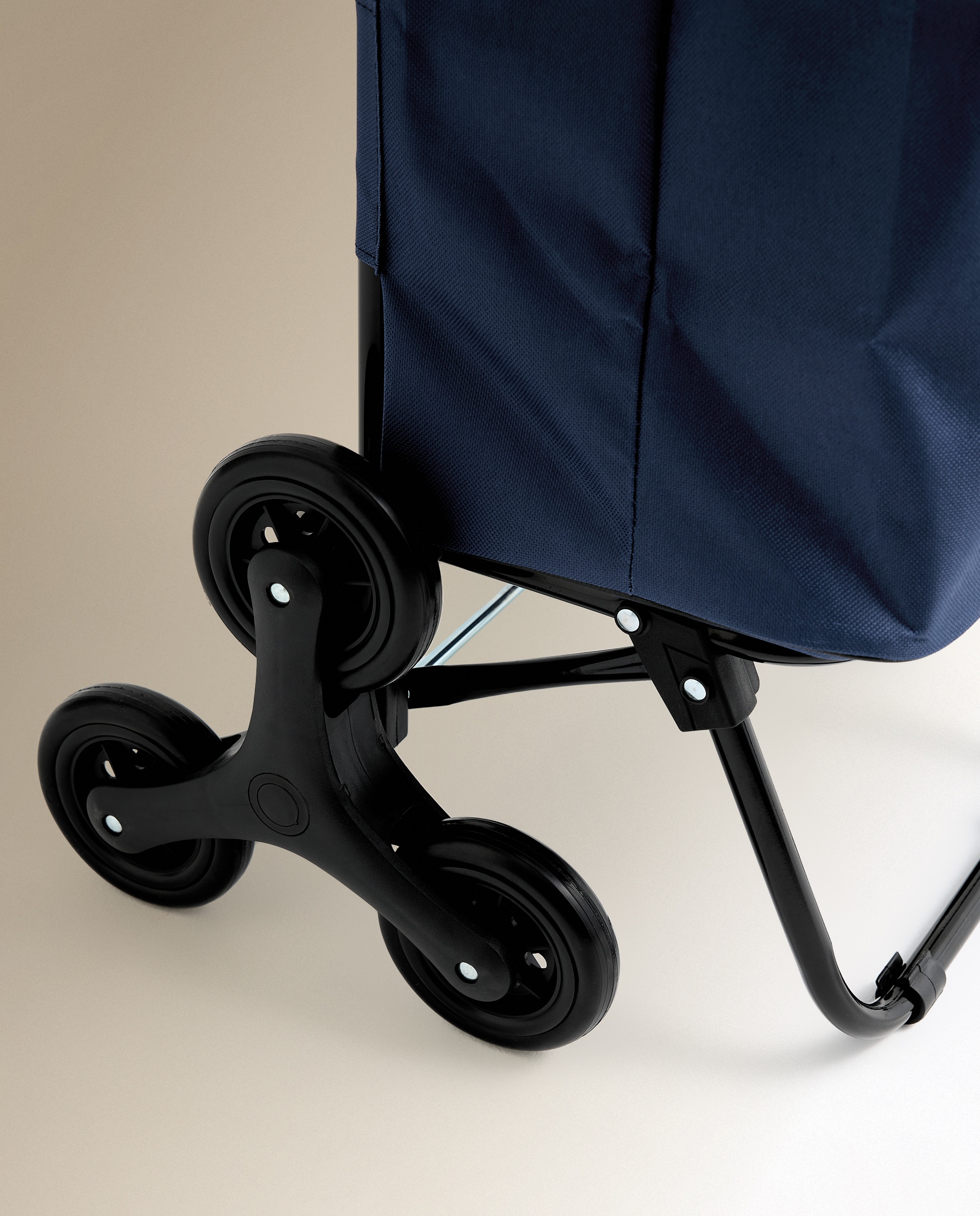 Trolley de Compras Dobrável de 6 Rodas que Sobem Escadas Azul-marinho-5