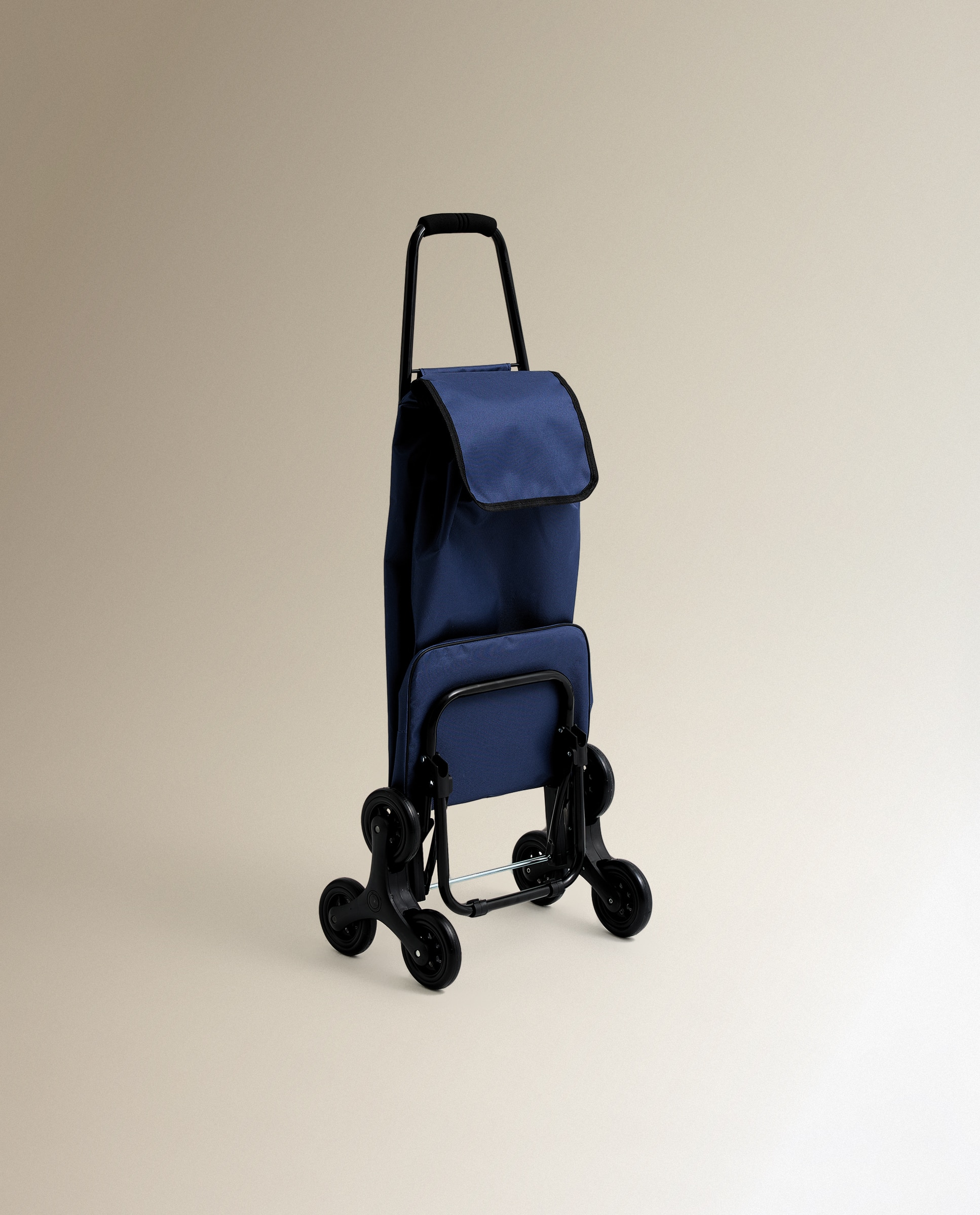 Trolley de Compras Dobrável de 6 Rodas que Sobem Escadas Azul-marinho-6