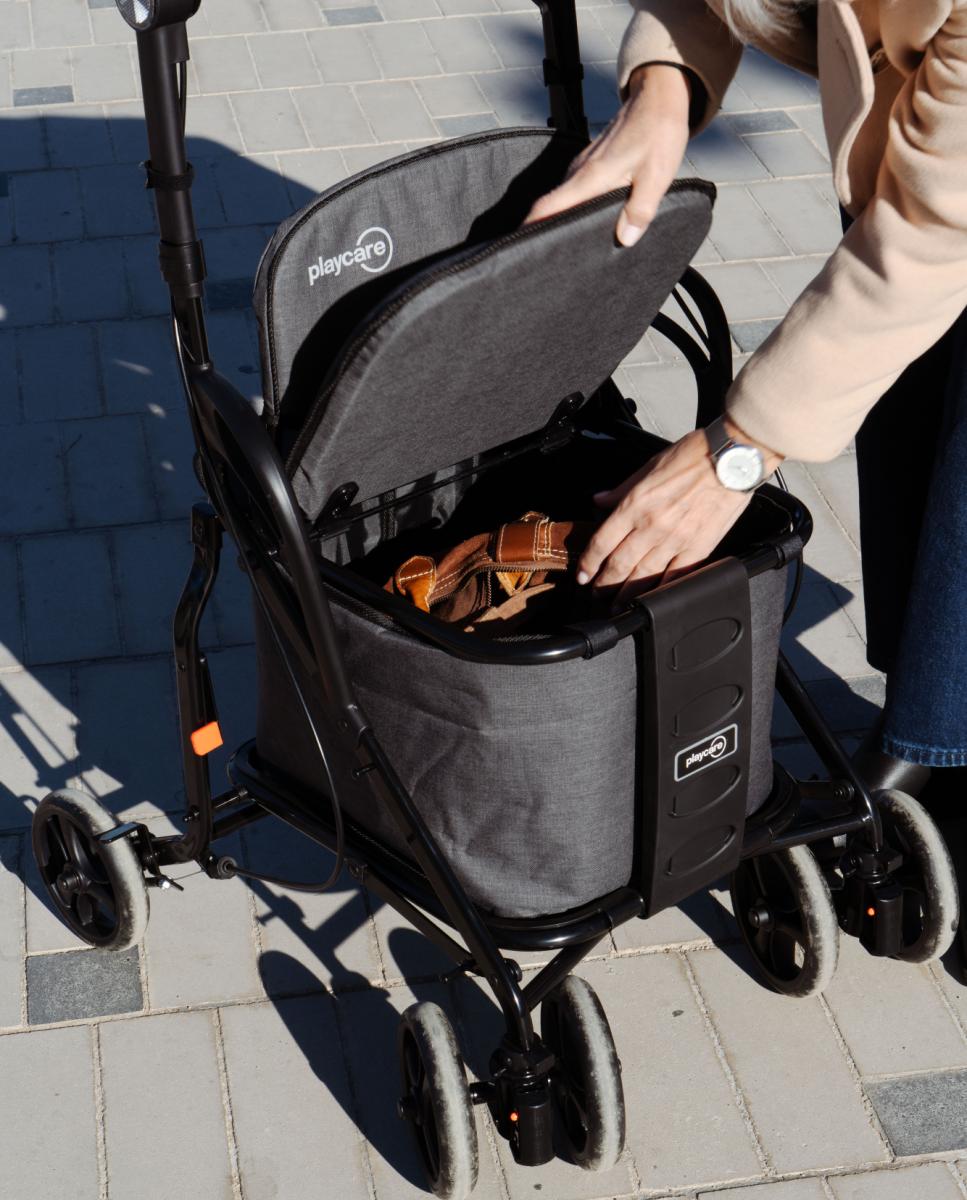 Carro de Compras com Assento Care One S Cinzento-escuro-9