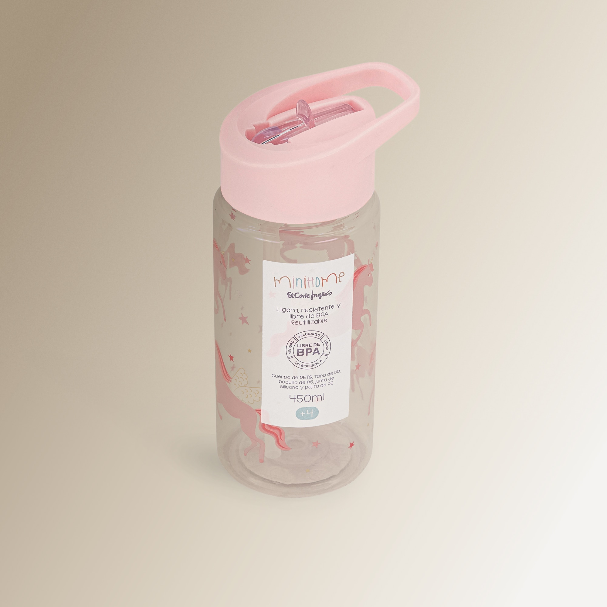 Garrafa de Água Unicórnio Rosa-4