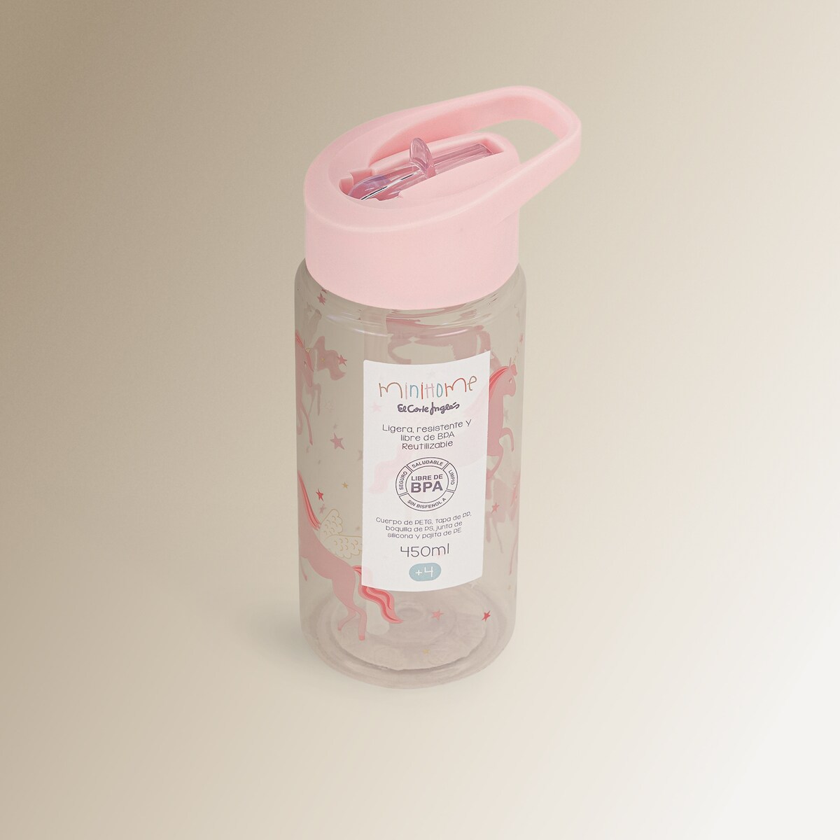 Garrafa de Água Unicórnio Rosa-4