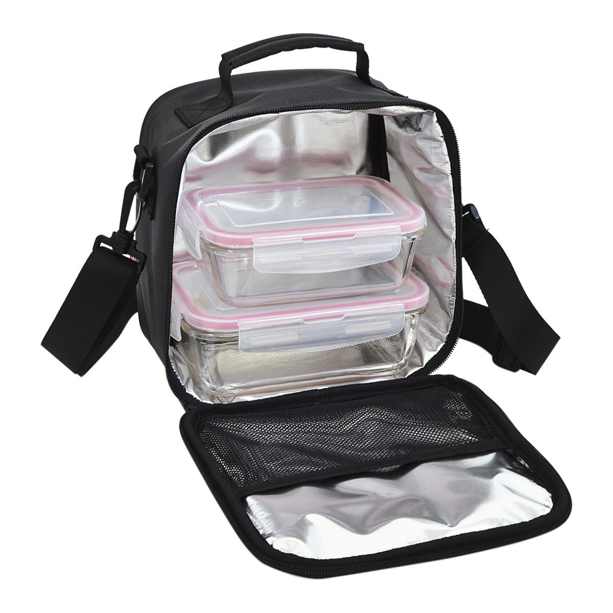 Imagem 0 de Porta-Alimentos com 2 Recipientes Herméticos de Vidro Basic