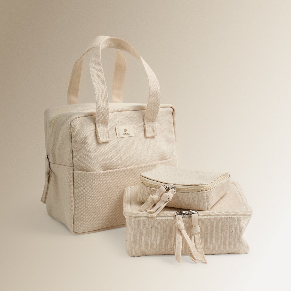 Bolsa térmica con hojitas Save The Planet El Corte Inglés Beige-4