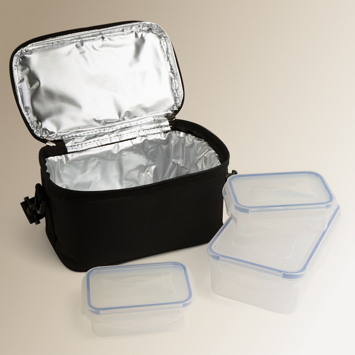 Bolsa porta alimentos con 3 herméticos Nuestro Mejor Precio - El Corte Inglés Negro-3