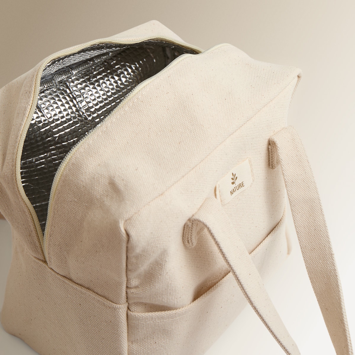 Bolsa térmica porta alimentos El Corte Inglés Natural-3