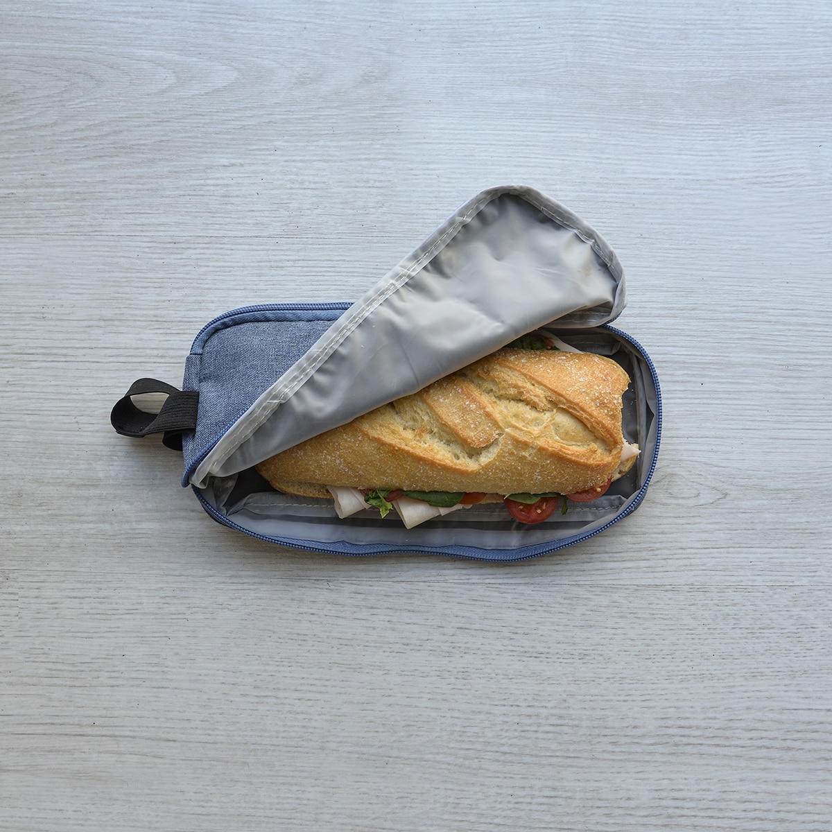 Saco para Sanduíches Zipper & Roll Iris Azul-6