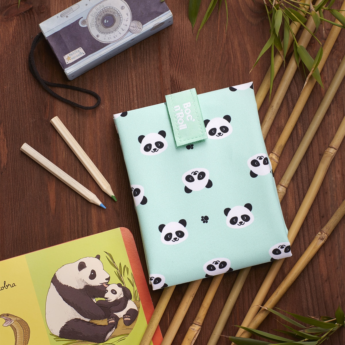 Porta alimentos Boc'N'Roll Panda Roll 'Eat Verde-3