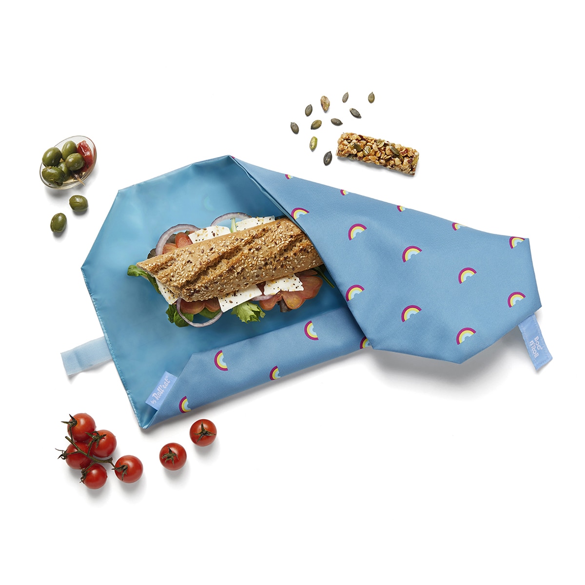 Porta alimentos Boc'N'Roll Icons Rainbow Roll 'Eat Azul-2